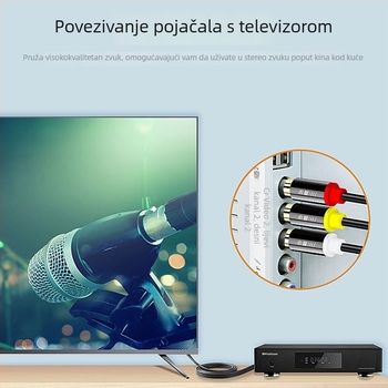 RCA audio-video kabel, pozlaćeni konektori, gole bakreno jezgro, kućište od legure, model A110E