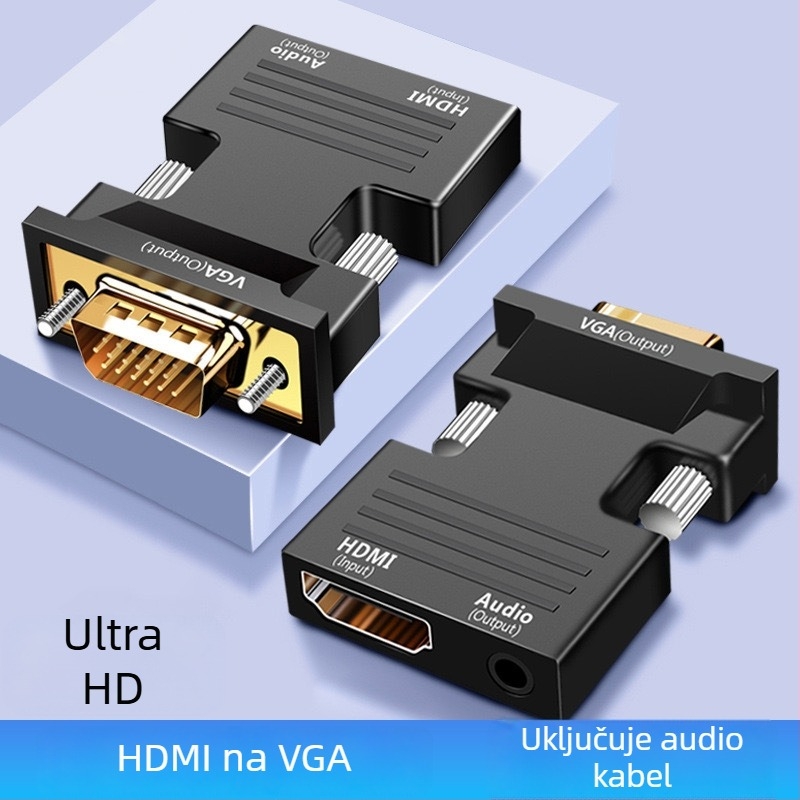 HDMI–VGA jednosmjerni video adapter kabel, CS5210 čip, HDMI ulaz