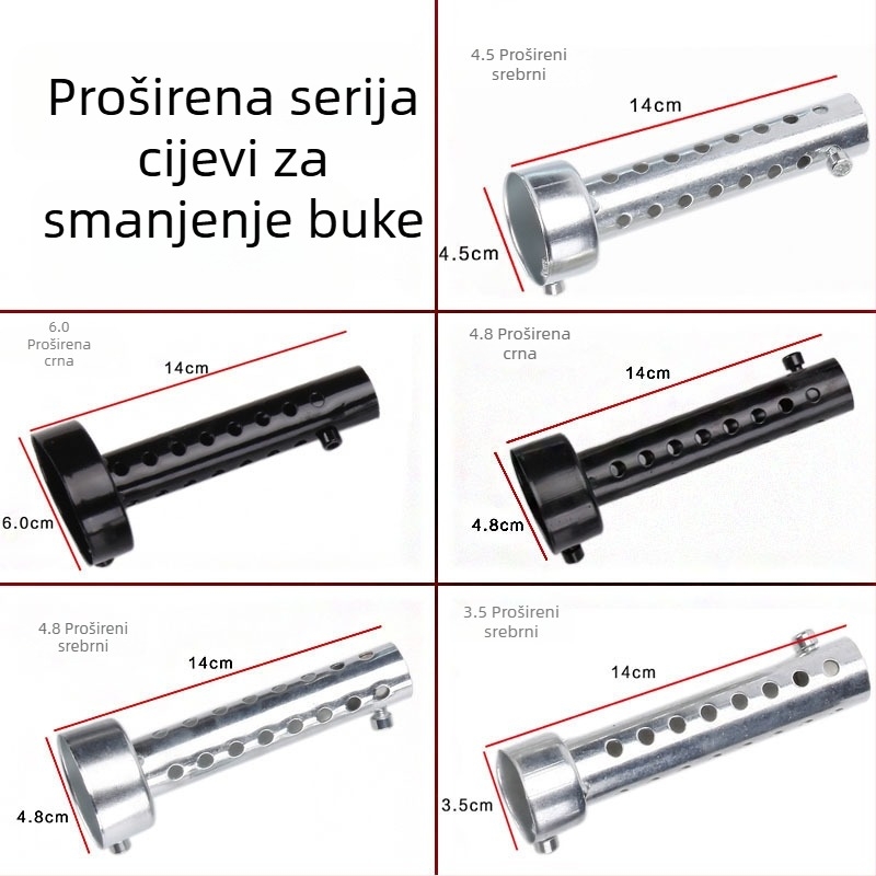 Modificirana ispušna cijev za motocikl, Mopie Silencer, željezo, za modifikaciju motocikla