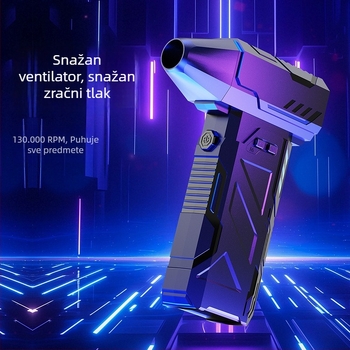 Ručni uređaj za puhanje i usisavanje za kampiranje — dvostruka namjena, 5V/2A, 150W, usisavanje 10000Pa, bežično punjenje, nafukljiv