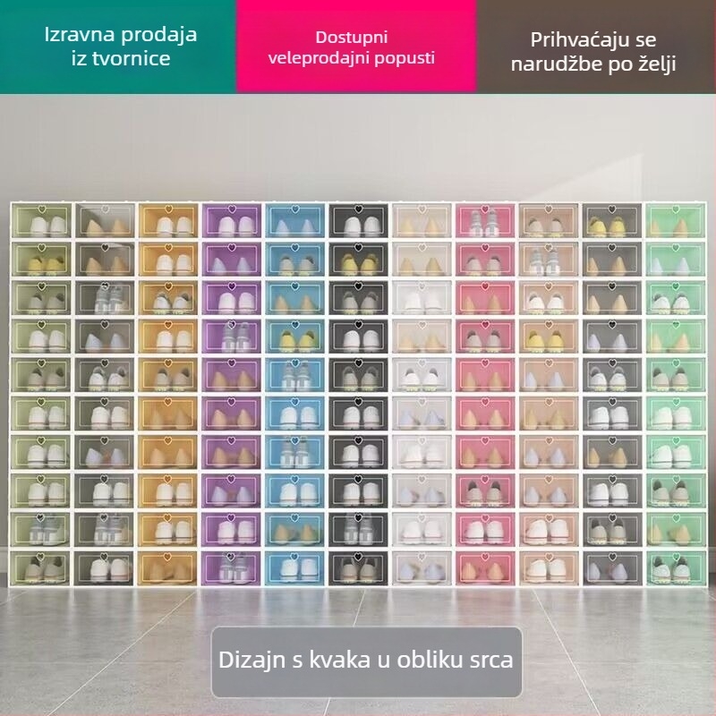 Benta plastična kutija za cipele – uštedu prostora, prozirni organizator za cipele i kozmetiku, mogućnost tiskanja logotipa
