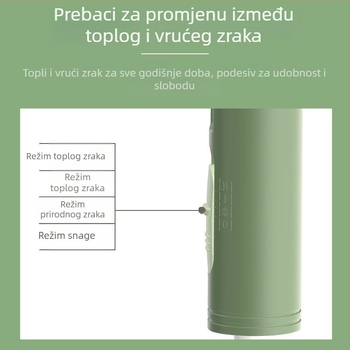 Sušilo za kosu s negativnim ionima, sklopno, 1300W, AC motor, 220V