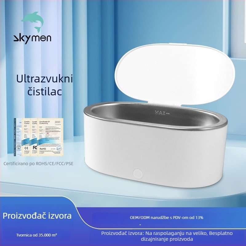 Sve-u-jednom ultrazvučni stroj za čišćenje naočala, 45000 Hz, 18 W, model JP-910, 1 pretinac, kućna upotreba