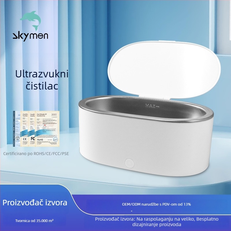 Sve-u-jednom ultrazvučni stroj za čišćenje naočala, 45000 Hz, 18 W, model JP-910, 1 pretinac, kućna upotreba