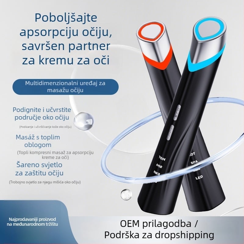 EMS uređaj za oči s mikrostrujom i fototerapijom, USB napajanje, prijenosno, ugrađena baterija 800–1000 mAh, IPX0, za kućnu upotrebu