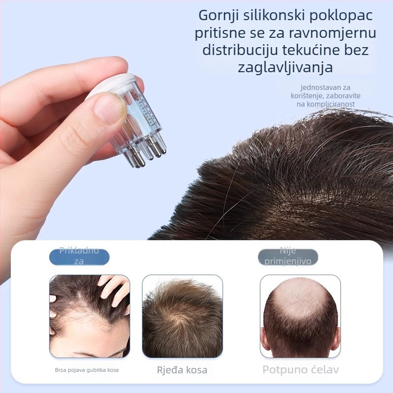 Aplikator za vlasište s kugličnim masiranjem i tinkturom Minoxidila – Hong Lai, Univerzalno, Za sve sezone, Model Carton+Product