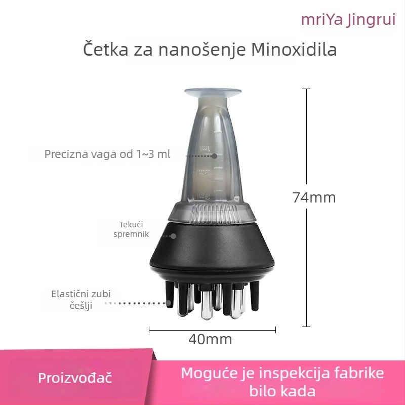 Mriya SR-2102 Aplikator za Minoxidil s Masažnom Glavom za Njegu Vlasišta – Za Gubitak Kose, Licencirana Privatna Etiketa