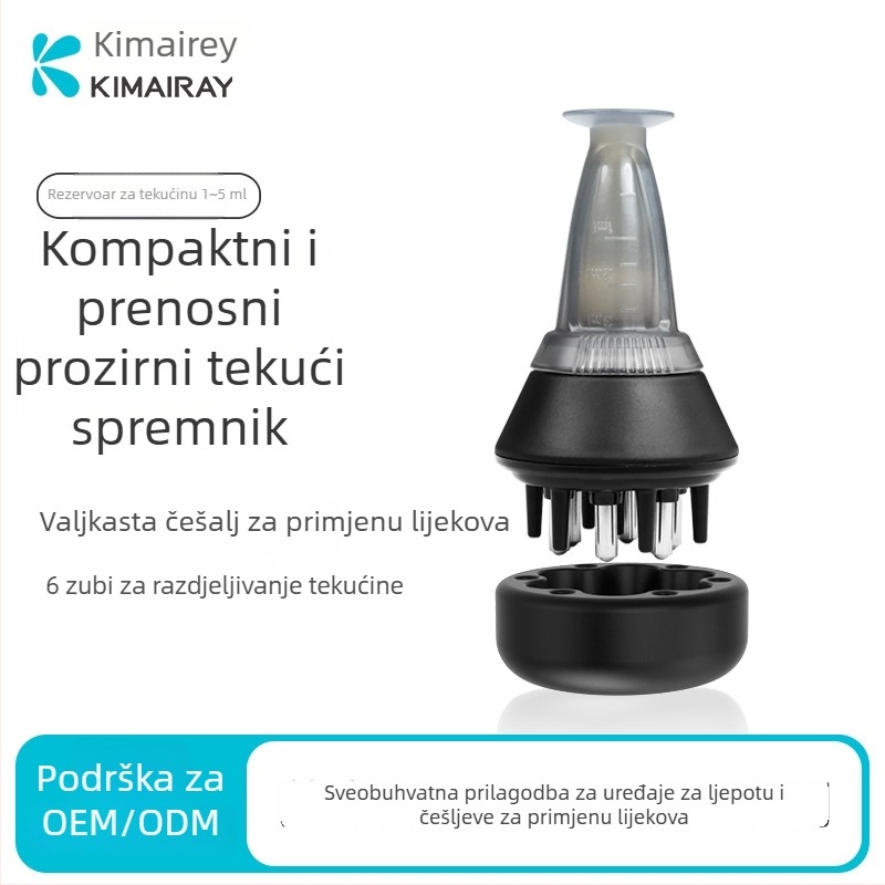 Uređaj za njegu vlasišta s ručnim doziranjem tekućine i masažom vlasišta