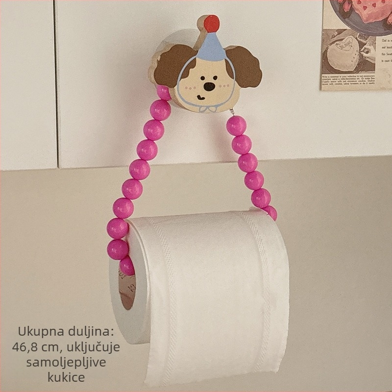 Držač za toaletni papir – zidni, bez bušenja, plast, moderni minimalistički stil