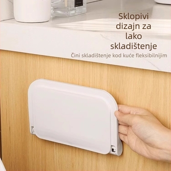 Pengyi sklopiva zidna polica za kupaonicu, bez bušenja, 1 razina, skladištenje u kupaonici
