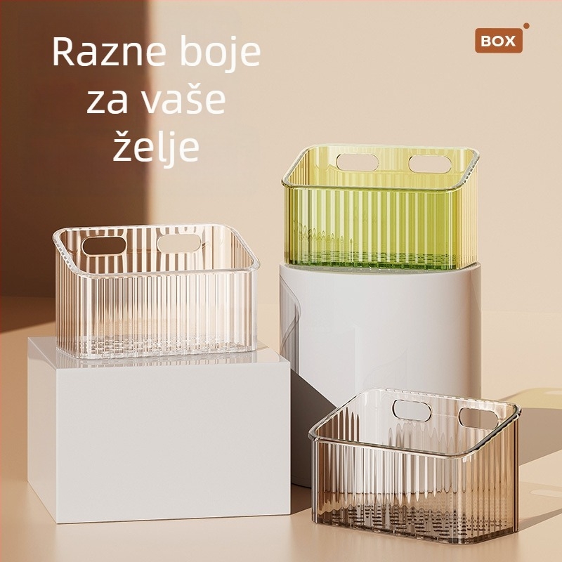 Zidni koš za pohranu kozmetike – plast, jednoslojni, nosivost 5–10 kg, moderan minimalistički dizajn