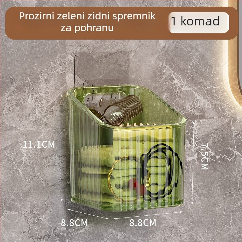 Zidni koš za pohranu kozmetike – plast, jednoslojni, nosivost 5–10 kg, moderan minimalistički dizajn
