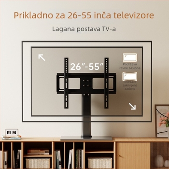 Univerzalni stalak za TV i zidni nosač, mehaničko upravljanje, željezni nosač, nosivost više od 15 kg