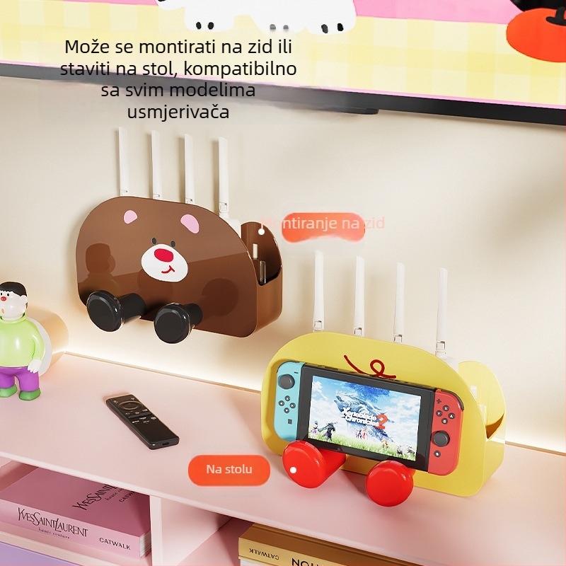 Stalak za WiFi usmjerivač, zidni, skriven pretinac za Set-Top Box i optički modem