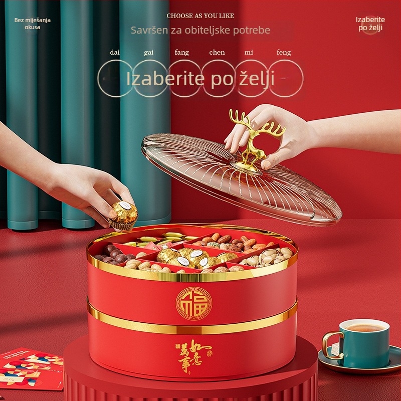 Guduoduo plastični tanjur za voće, svečani stil, lansirano 2024, premium kvaliteta