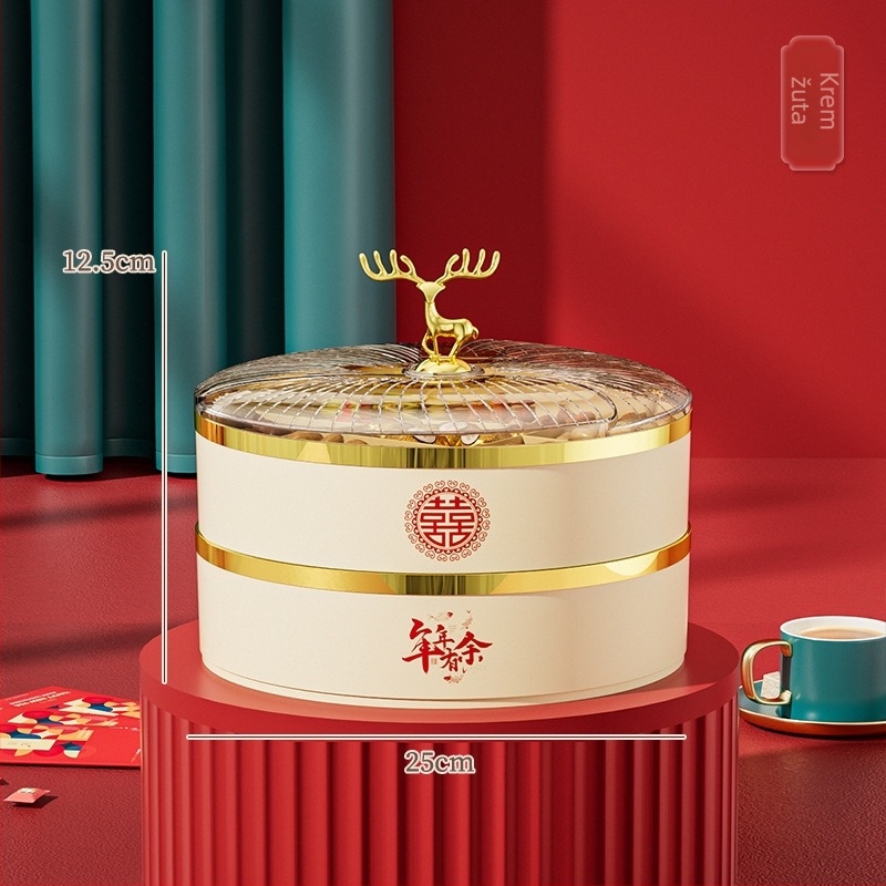 Guduoduo plastični tanjur za voće, svečani stil, lansirano 2024, premium kvaliteta