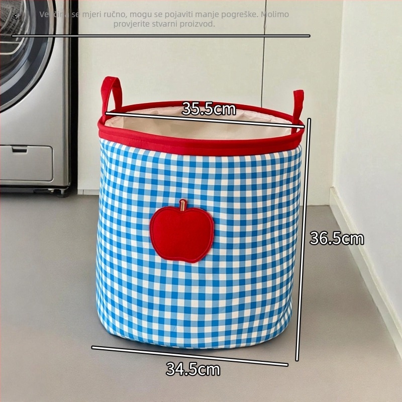 Koš za prljavu odjeću za kupaonicu — sklopivi, velika kapaciteta, materijal pamuk-lin, moderan minimalistički stil