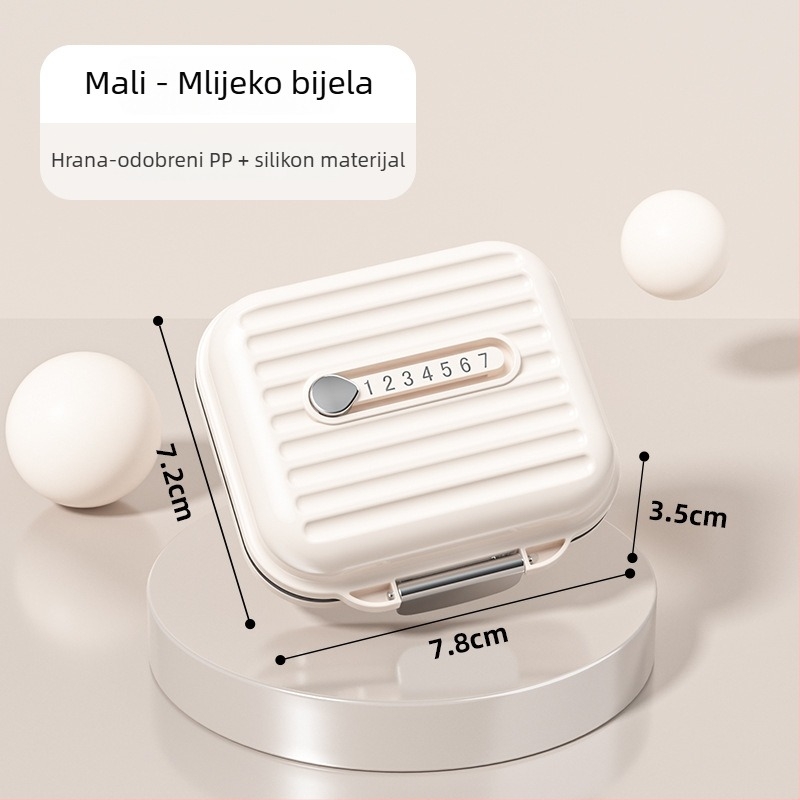Prijenosna kutija za lijekove za 7 dana sa zatvorenim svjetlosnim pretincima (PP plastika, model MZ-A41215)