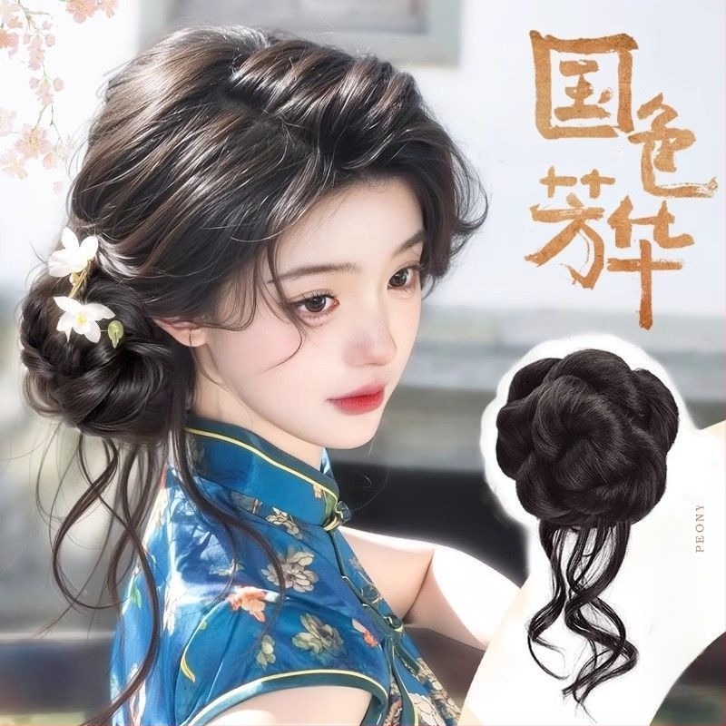 Perika s repom – potpuno ručno izrađena, žica otporna na visoke temperature, ne boji boje niti perm, prilagođena verzija (stil repa: čvrst)