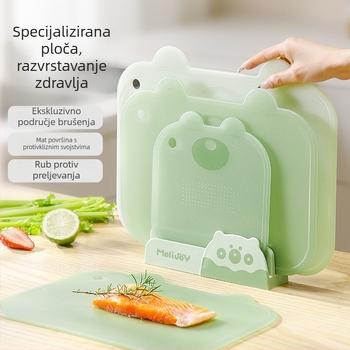 Plastična daska za rezanje za kućnu upotrebu, protuklizna, otporna na plijesan, pogodna za bebinu hranu i pripremu voća i povrća