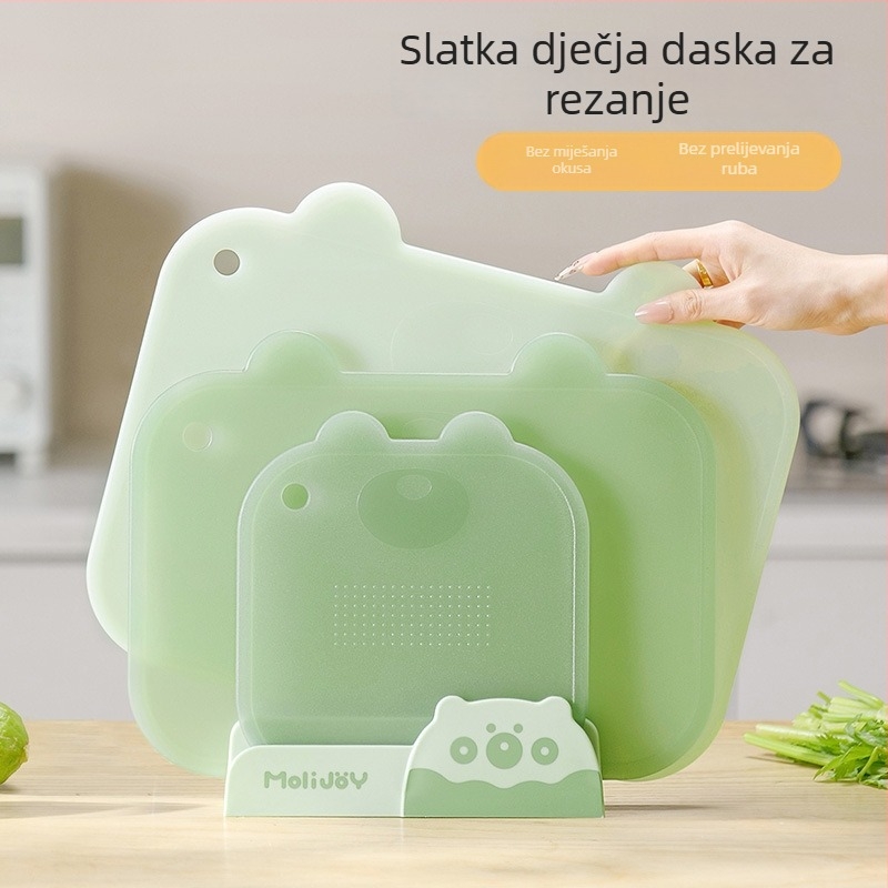 Plastična daska za rezanje za kućnu upotrebu, protuklizna, otporna na plijesan, pogodna za bebinu hranu i pripremu voća i povrća