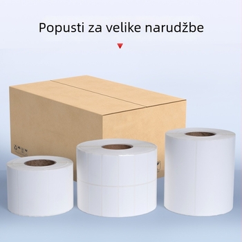PVC samoljepljiva etiketa za tiskanje logotipa i barkodova; snažno ljepilo, otpornost na temperaturu 0–80°C, debljina 0,5 mm, pogodna za razne elektroničke proizvode