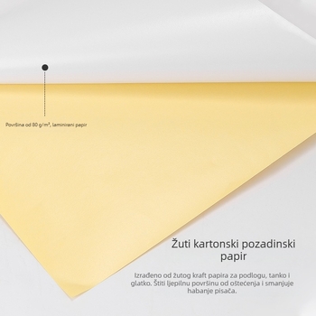 Samoljepljivi papir za etikete za lasersko pisač, model 11878, marka Deli, materijal: Copperplate samoljepljive naljepnice, ljepilo: toplo otapajuće ljepilo, površinski materijal: 78 g premazani papir