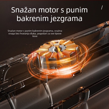 Električni šišač kose za kućnu upotrebu - keramičke oštrice, ugrađena baterija 1000-1200 mAh, radno vrijeme 1-3 h, cijelo tijelo se može oprati, digitalni zaslon