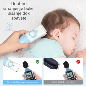 Dječji vodootporni električni šišač kose – Prijenosni, 5W, CE/FCC/ROHS