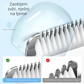 Dječji vodootporni električni šišač kose – Prijenosni, 5W, CE/FCC/ROHS