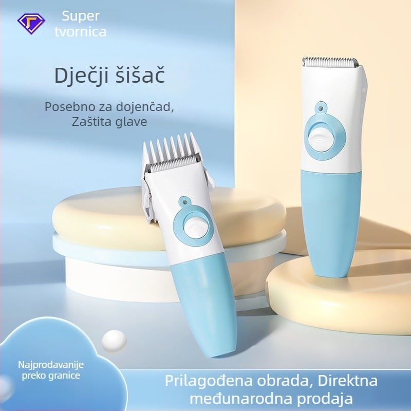 Dječji vodootporni električni šišač kose – Prijenosni, 5W, CE/FCC/ROHS