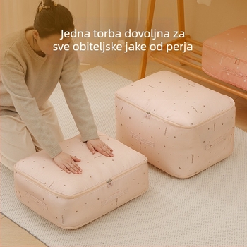 Kockasta torba za pohranu pamukog jorgana sa zatvaranjem, za putovanja