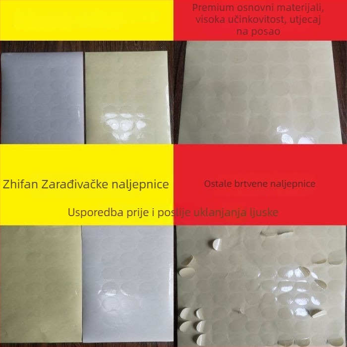 Okrugli pečatni naljepnica za kutije od BOPP-a, ljepilo na bazi ulja, izrez po obliku, debljina 0.025/0.05 mm, tisk loga, 20-100°C