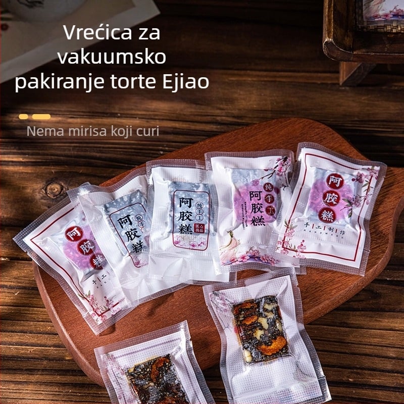 Vrećica za vakuum za pakiranje hrane, glatka površina, dvostrano brtvljenje; materijal: poliester; namjena: pakiranje hrane; licencirana privatna marka