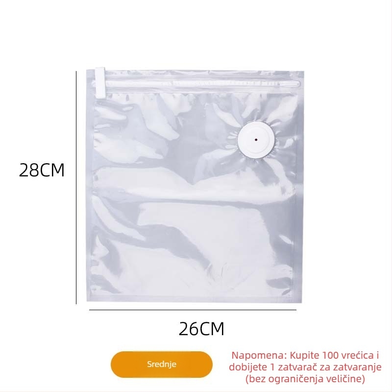 Vakuumska vreća za hranu — PA+PE debeli materijal, tip usisavanja, bez pumpe, kućna vaku vreća za skladištenje (2025)