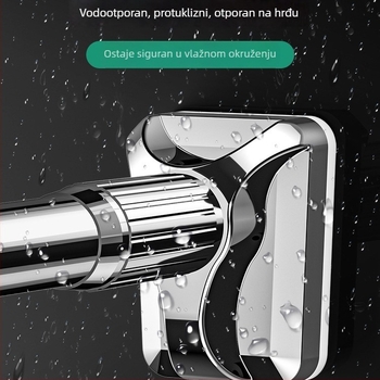 Laijie teleskopska šipka za tuš zavjesu bez bušenja, bez ugradnje, za sušenje rublja na balkonu, nehrđajući čelik, moderan minimalistički stil