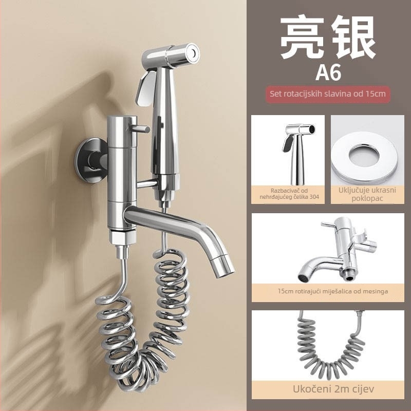 Bakar Mop Pool slavina, dvostruka konstrukcija, otvaranje ključem, završni premaz pečenim premazom, moderan stil