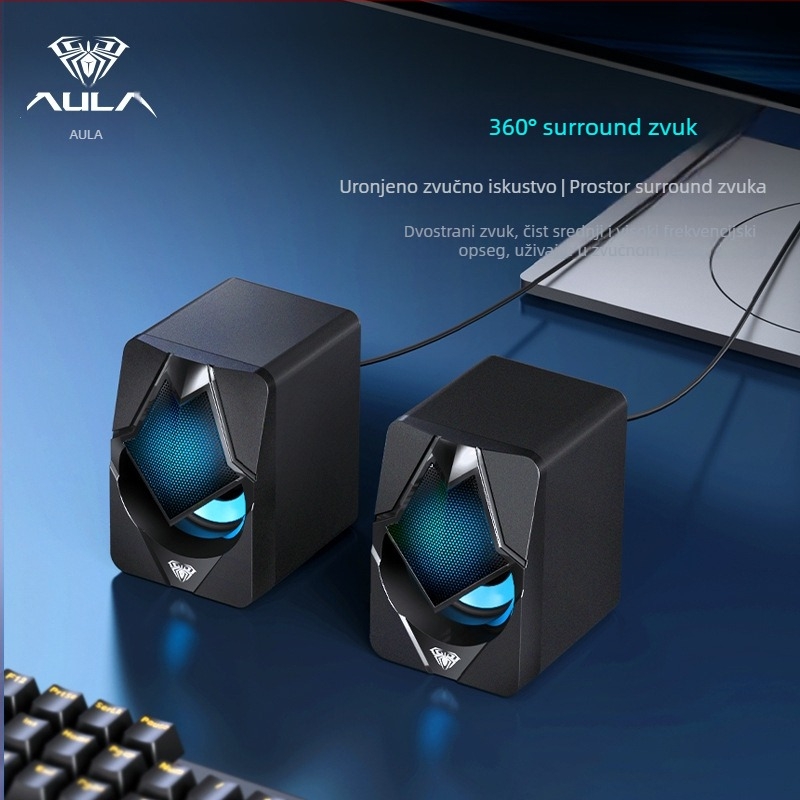 Wolf Spider N-525 računala zvučnik s USB napajanjem, 2-kanalni, 3,5 mm ulaz, 5W, 200Hz-16kHz