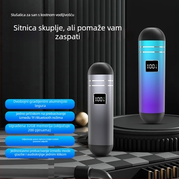 Mini zvučnik s kostnom provođenjem zvuka, Bluetooth 5.3, ugrađena baterija, 100 Hz–20 kHz, SNR ≥85 dB, 2 zvučnika, idealan za slušanje dok spavate ispod jastuka