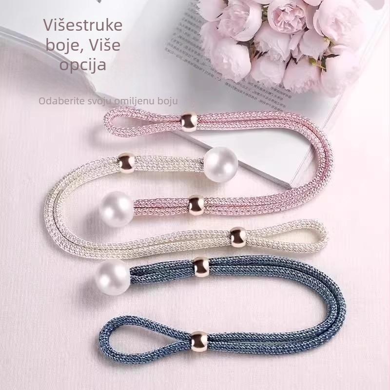 Kuyi zavjese vezice s perlama, tkanina, moderni minimalistički stil, par