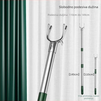 Proširiva šipka za sušenje od cinkovog legura za balkon