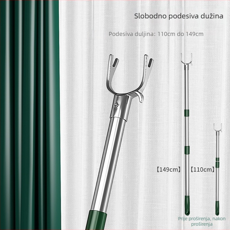 Proširiva šipka za sušenje od cinkovog legura za balkon