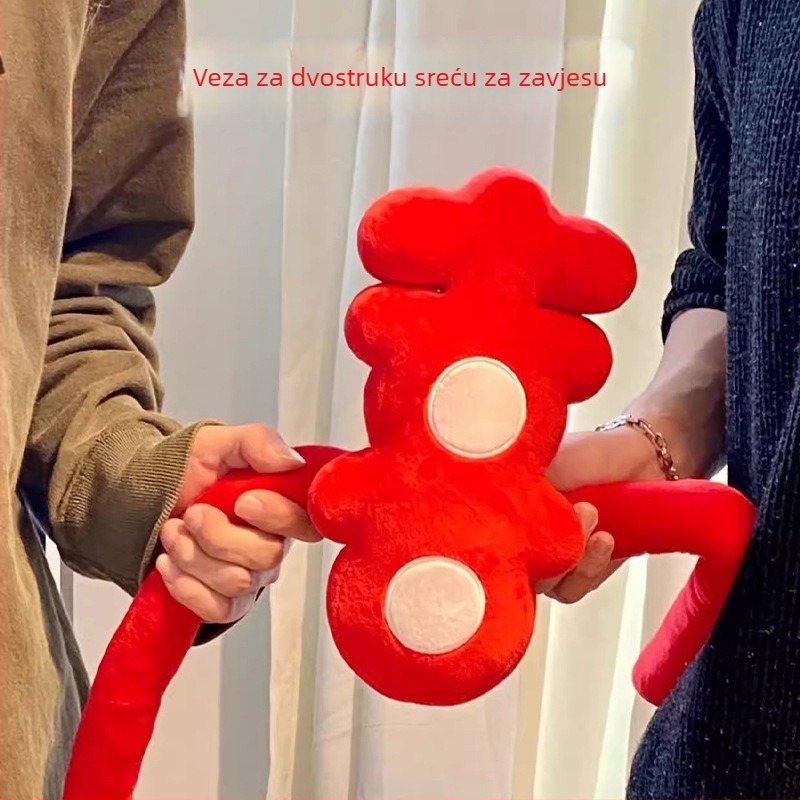 Vjenčani jastuk uz krevet s porukom sreće – dekorativni jastuk od tkanine, stil: Novi kineski stil, marka: Enjoy silk (Brand: Enjoy silk; Materijal: tekstil; Stil: Novi kineski stil)