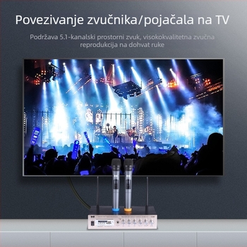 Digitalni optički audio kabel za TV i pojačalo — optičko jezgro, zlatno-platinasti konektori, kompatibilan sa TV, DVD, PS4 i set-top boxom