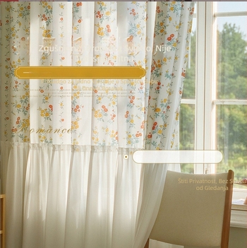 Dengtuo poliester prozirna zavjesa — prozirna, lagani luksuzni stil, za dnevni boravak, spavaću sobu i balkon