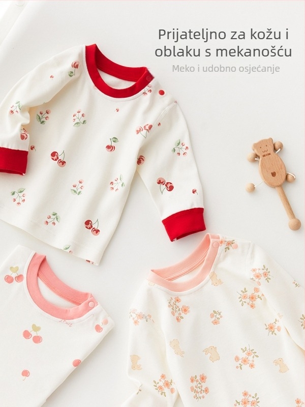 Dječji jesenski kućni komplet: top bez rukava i hlače, camisole stil i japanski stil, pamuk podstava, Han Fang, uzrast 9–13 godina