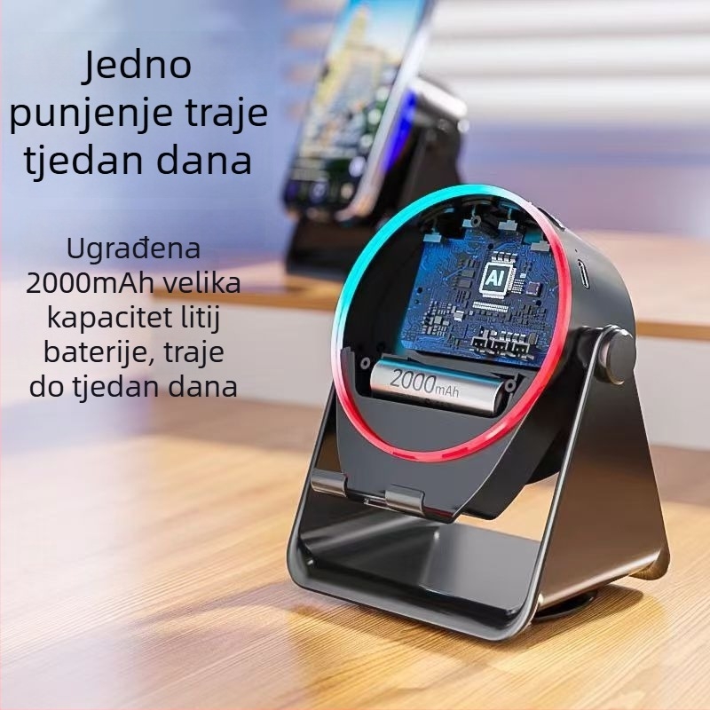Weimai stolni Bluetooth zvučnik s ugrađenom baterijom – 2 zvučnika, IPX7, 5W, Bluetooth 5.0, 800–1000 mAh, 100 Hz–20 kHz, SNR ≥70 dB, domet 15 m