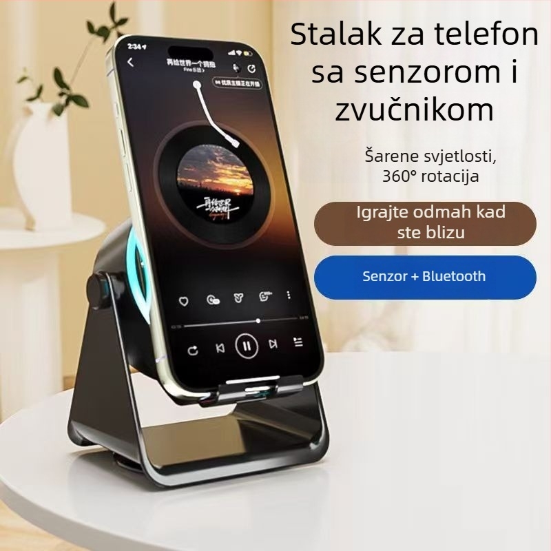 Weimai stolni Bluetooth zvučnik s ugrađenom baterijom – 2 zvučnika, IPX7, 5W, Bluetooth 5.0, 800–1000 mAh, 100 Hz–20 kHz, SNR ≥70 dB, domet 15 m