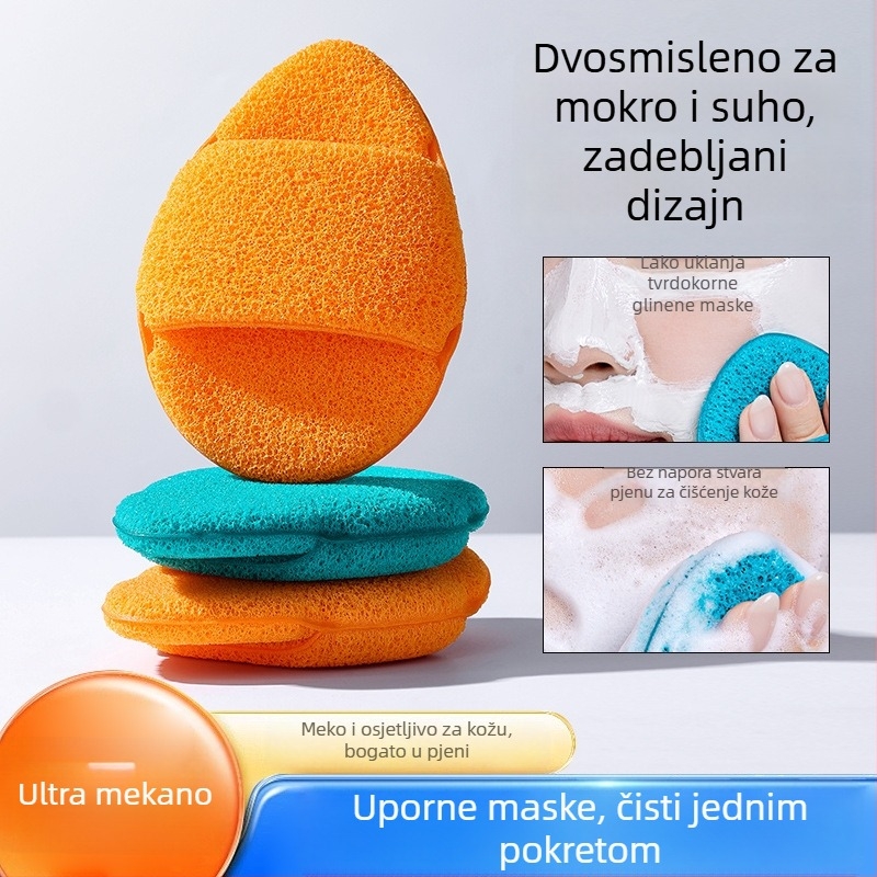 GECOMO PVA spužva za čišćenje lica – ekstra velika, debela tekstura; za obične korisnike; podrijetlo Guangdong
