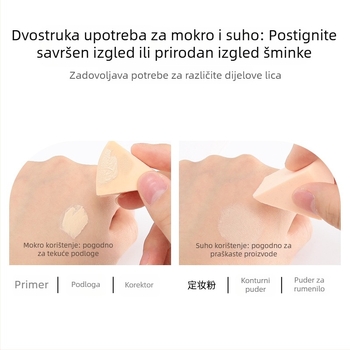 Jednokratna trokutasta spužva za puder, za suhi i mokri nanos, materijal: spužva, 15 komada po pakiranju